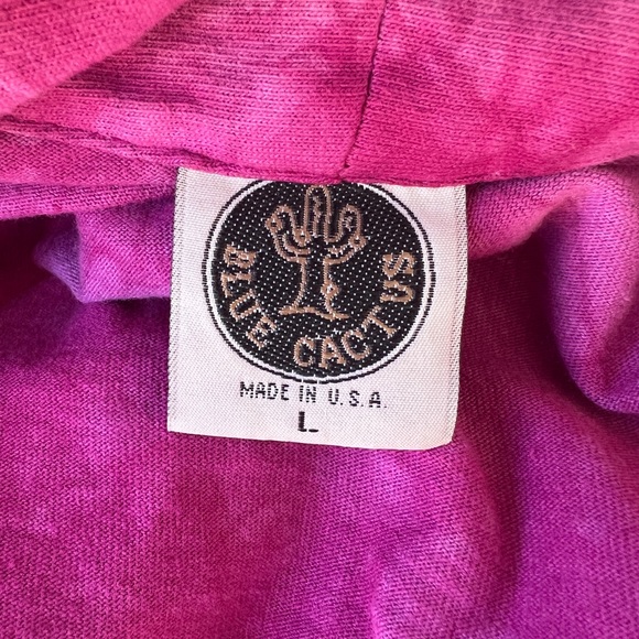 Vintage Pink Tie Dye Fringe Blazer Jacket Pant Set - Picture 2 of 14